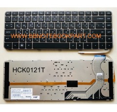HP Compaq Keyboard คีย์บอร์ด ENVY 14-1000 14-1100 14-1200 14-1300 14-2000 / 14T 14T-1000 14-2000  With Backlit   ภาษาไทย อังกฤษ